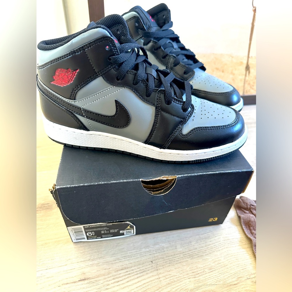 Nike Air Jordan 1 Mid Black and Grey